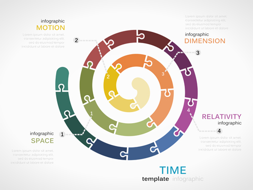 Puzzle infographics template vector 12 template puzzle infographics   