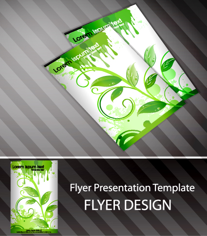 Set of Flyer presentation template design vector 02 template presentation flyer   