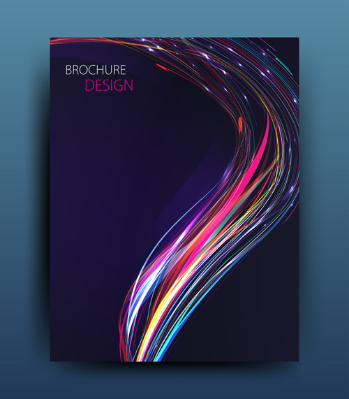 Colored abstract brochure cover template vector 02 cover colored brochure abstract   