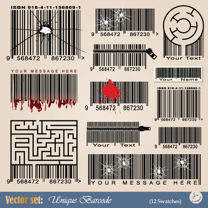 Vector Barcode design art 02 QR code Peripherals hardware Charge-coupled device Barcode reader barcode   