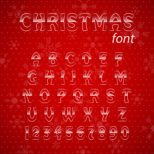 Christmas transparent alphabet creative vector transparent christmas alphabet   