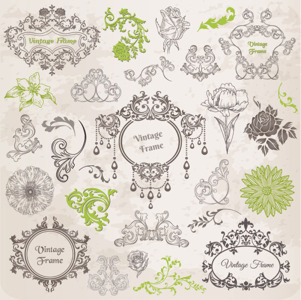 Elements of ornate Pattern and Borders vector 02 pattern ornate elements element borders   