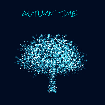 Light dot autumn tree vector background tree light dot light autumn   