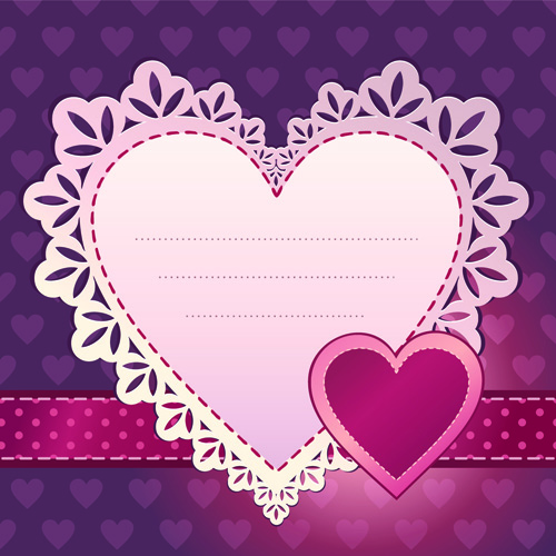 Sweet Valentine Day hearts Cards vector 02 Valentine day Valentine sweet hearts cards card   