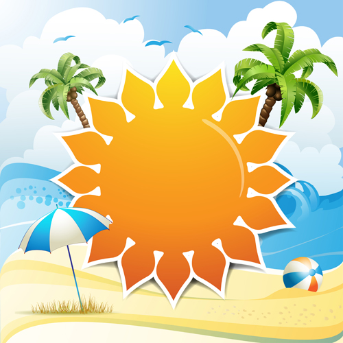 Summer Sunny vector backgrounds 03 Vector Background sunny summer backgrounds background   