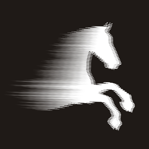 Vector running horse abstract material 02 running horse abstract   