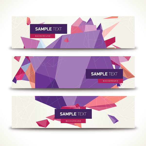Origami geometric shapes vector banner origami Geometric Shapes Geometric Shape banner   