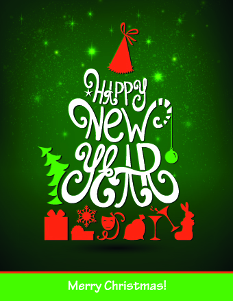 2014 Happy New Year design vector 03 year new year happy 2014   