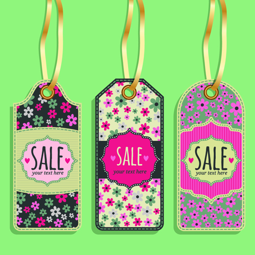 Vintage sale tags creative design set 04 vintage tags sale creative   