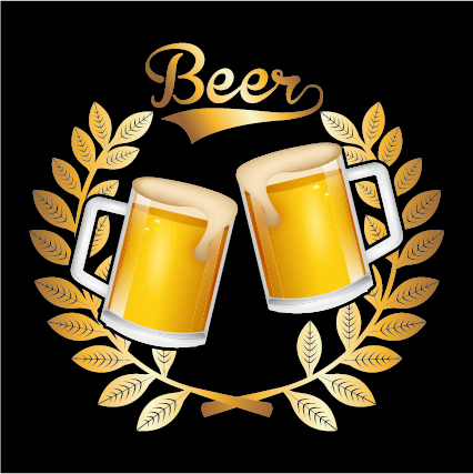 Beer stickers creative design material 03 stickers creative beer   