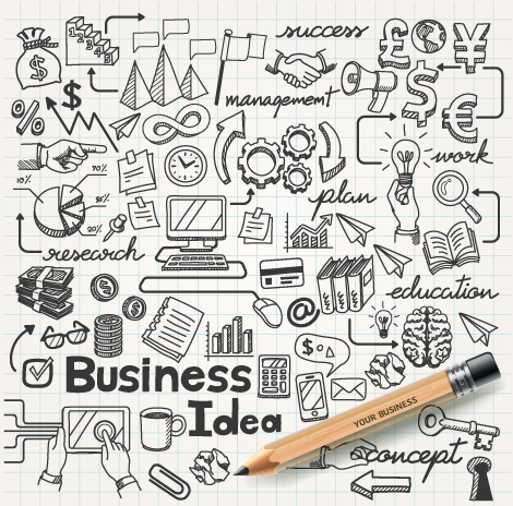 Hand drawn business infographics elements vector infographics infographic hand-draw hand drawn elements element business   