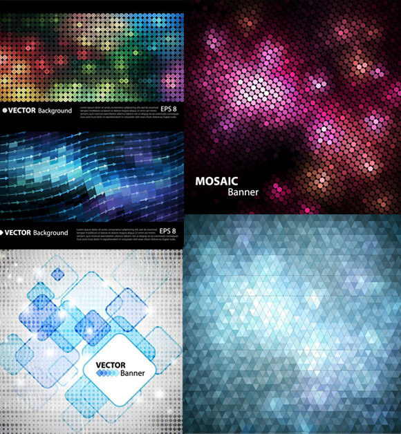Mosaic background vector graphics mosaic background vector file   