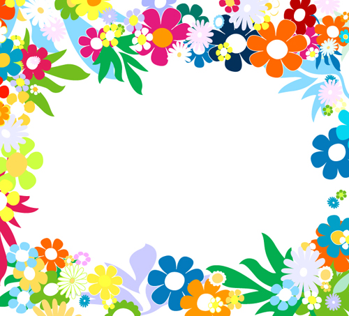 Vector of Spring Fresh Flower Frame set 02 spring frame flower   