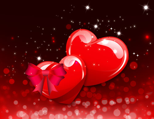 Red glass heart valendines day vector 02 valendines red heart glass   