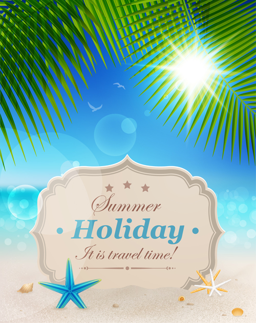 Summer holiday design Elements vector Set 04 summer holiday elements element design   