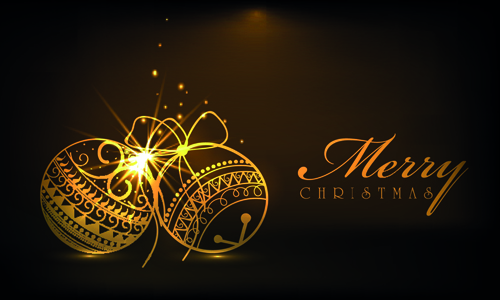 Luxyry golden 2015 Christmas baubles vector background 07 golden christmas baubles background 2015   