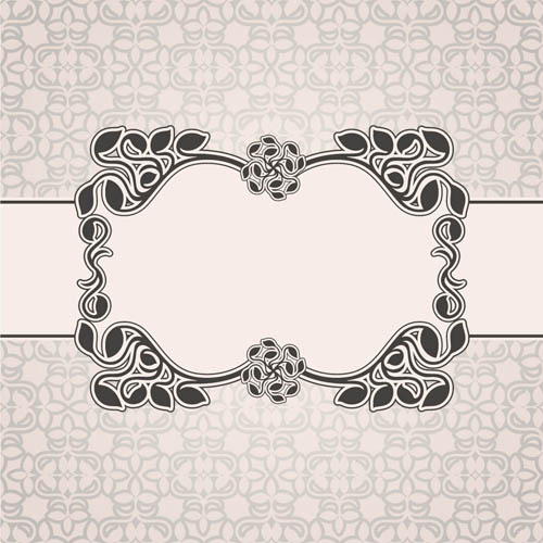 Black Floral frame backgrounds vector frame floral black   