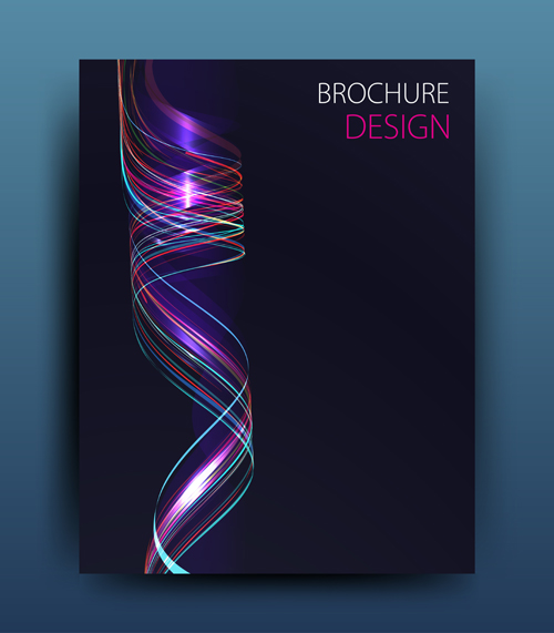 Colored abstract brochure cover template vector 05 cover colored brochure abstract   