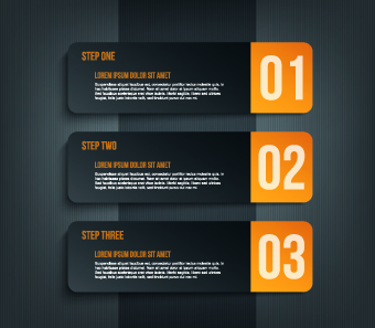 Dark style numbers banners vector 02 style numbers number banners banner   