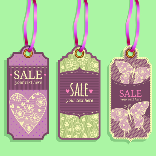 Vintage sale tags creative design set 03 vintage tags sale creative   