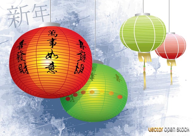 Chinese Lamps Vector Graphics vector graphics lamps   