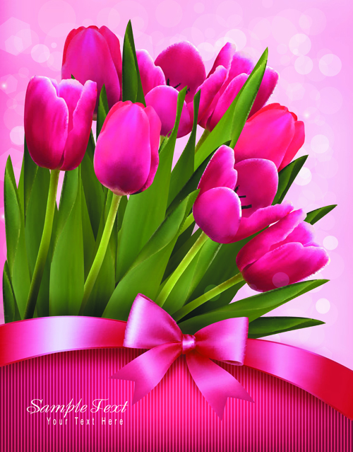 Vivid Tulips backgrounds vector 04 tulips backgrounds background   