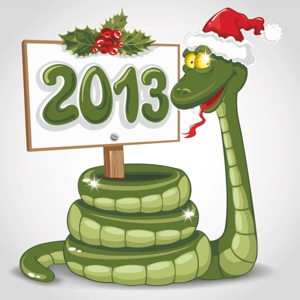 Snake 2013 Christmas design vector graphics 06 snake christmas 2013   