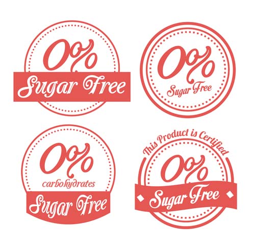 Vector sugar labels design material 02 sugar labels design   