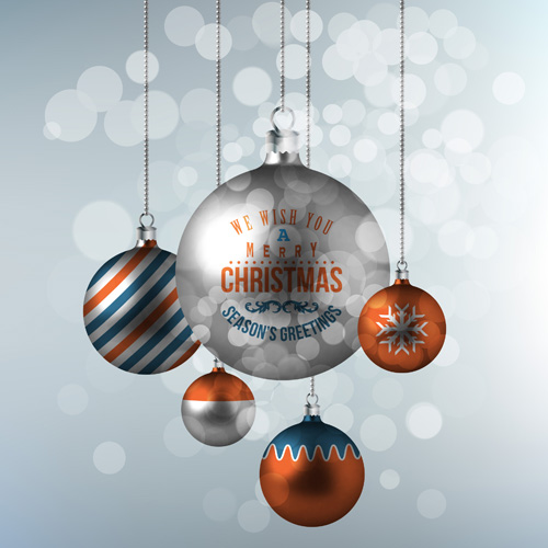 Textured christmas ball with halation background vector 03 textured halation christmas ball background   