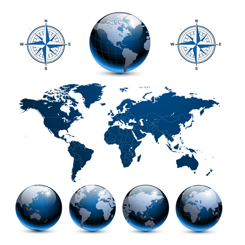 Elements of globe backgrounds art vector 05 globe elements element   