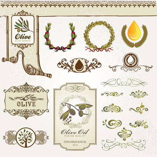 Natural food labels and ornament vector 02 ornament natural labels label food label food   