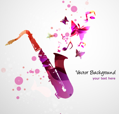 Stylish colorful music vector background graphics 04 Vector Background music colorful background   