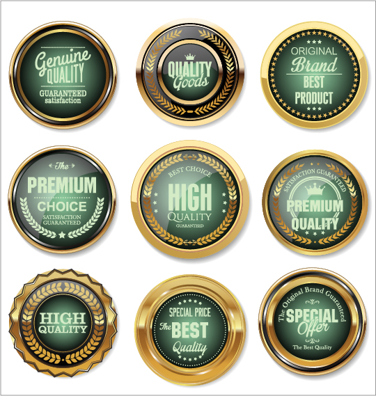 Luxury premium quality golden labels 05 quality premium luxury labels golden   