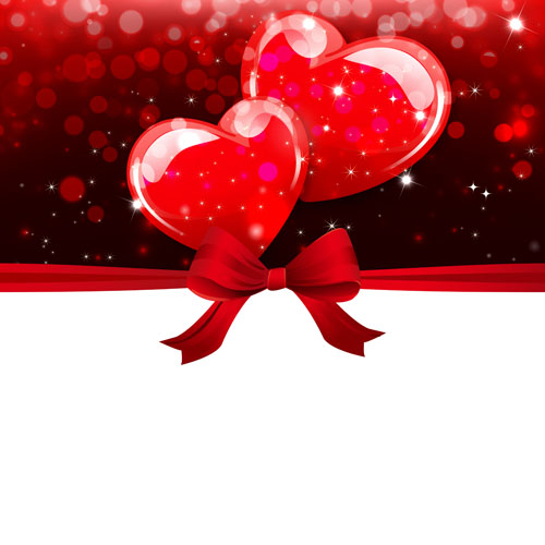 Red glass heart valendines day vector 01 valendines red heart glass   