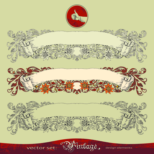 Retro Decorative Frames with Borders vector art 01 frames elements element decorative border   