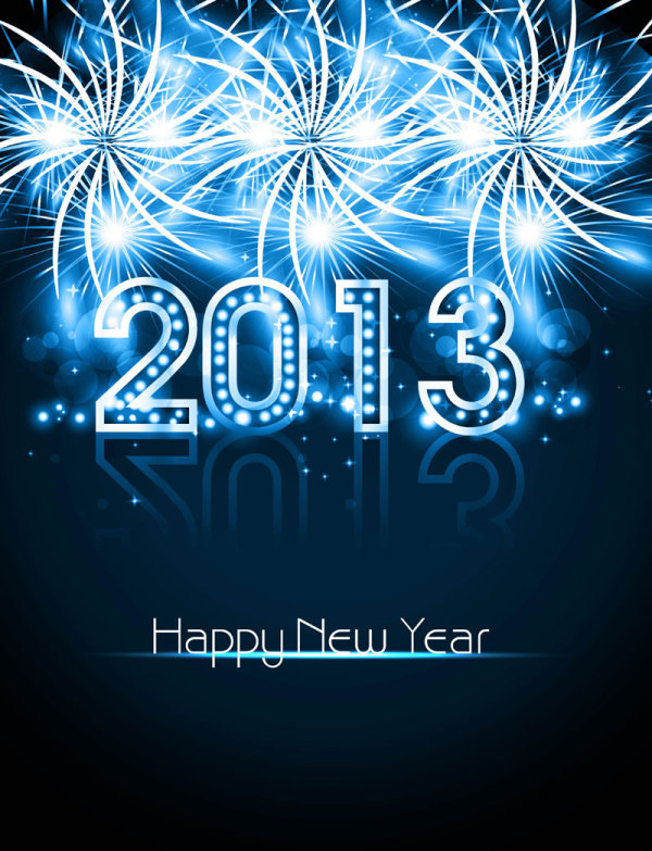Blue 2013 new year design vector graphic new year blue 2013   