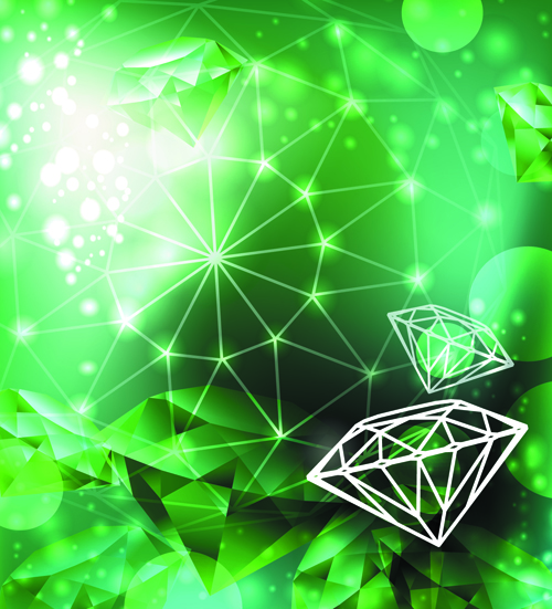 Green Diamond Backgrounds vector 03 green diamond backgrounds background   