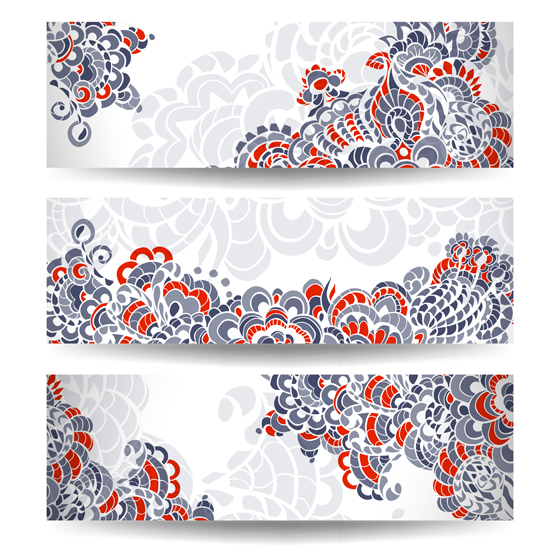 Abstract color floral banner floral banner abstract   