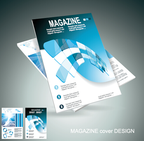 Modern magazine abstract cover vector 01 modern magazine cover abstract   