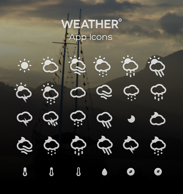 Creative weather app icons icons icon creative app   