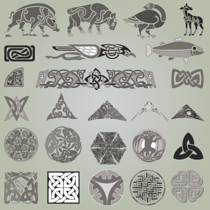 Vintage Symbols and Decoration Patterns vector set 03 vintage symbols symbol patterns pattern decoration   