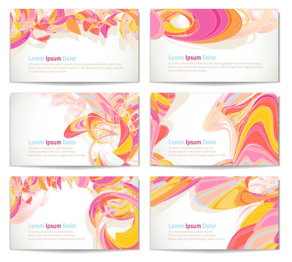 Colorful Abstract cards vector Graphics 02 colorful cards abstract   