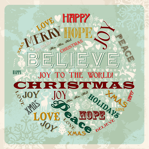 Creative Christmas font vector background Vector Background creative christmas background   