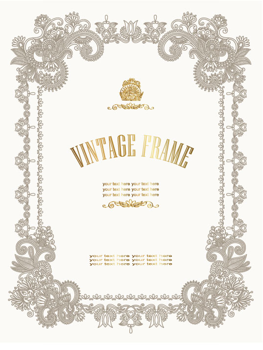 European style Decorative pattern Certificate Template vector 01 vector decorative pattern certificate template   