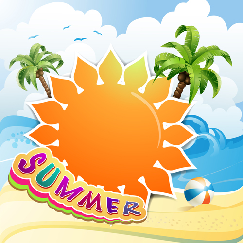 Summer Sunny vector backgrounds 04 Vector Background sunny summer backgrounds background   