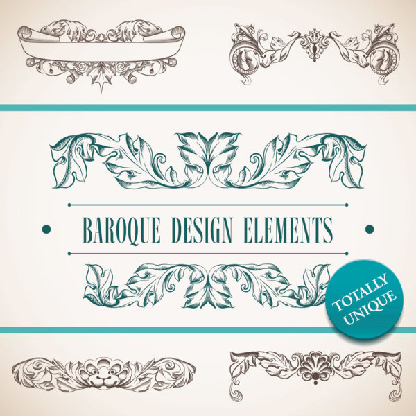 Hand drawn Retro Decorative border art vector 02 Retro font hand-draw hand drawn decorative border   