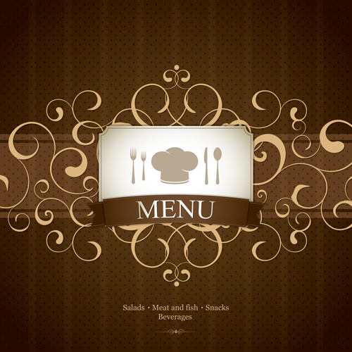 Vector set of restaurant menu design graphics 01 restaurant menu   