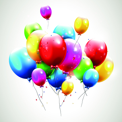 Happy birthday balloons of greeting card vector 07 happy birthday happy greeting birthday balloon   