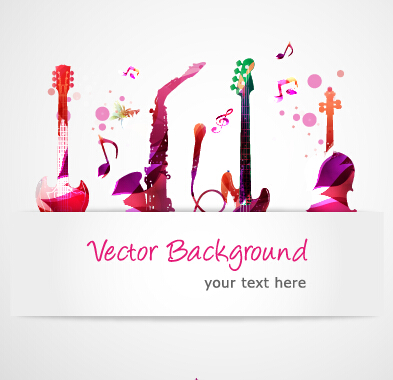 Stylish colorful music vector background graphics 05 Vector Background music colorful   