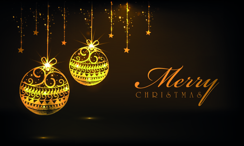 Luxyry golden 2015 Christmas baubles vector background 01 golden christmas baubles background 2015   